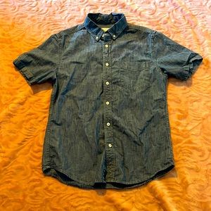 Denim button-up shirt